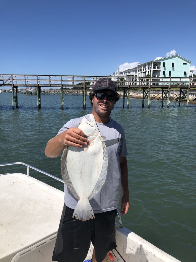 Fishing flounder