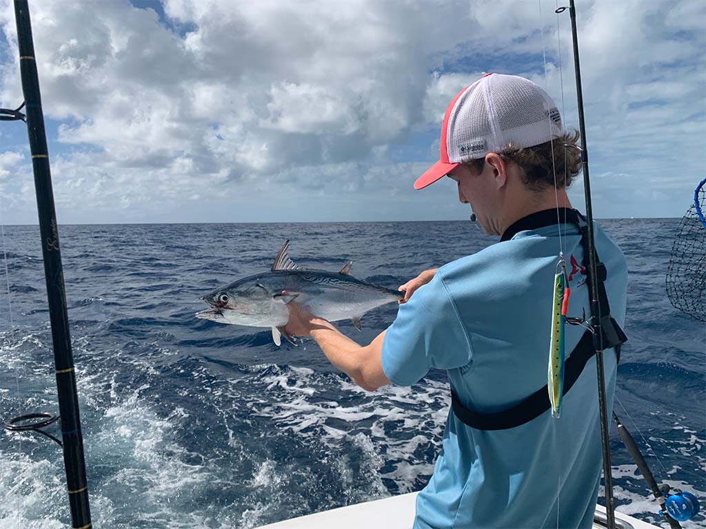 Deep Water Fishing on a Boat